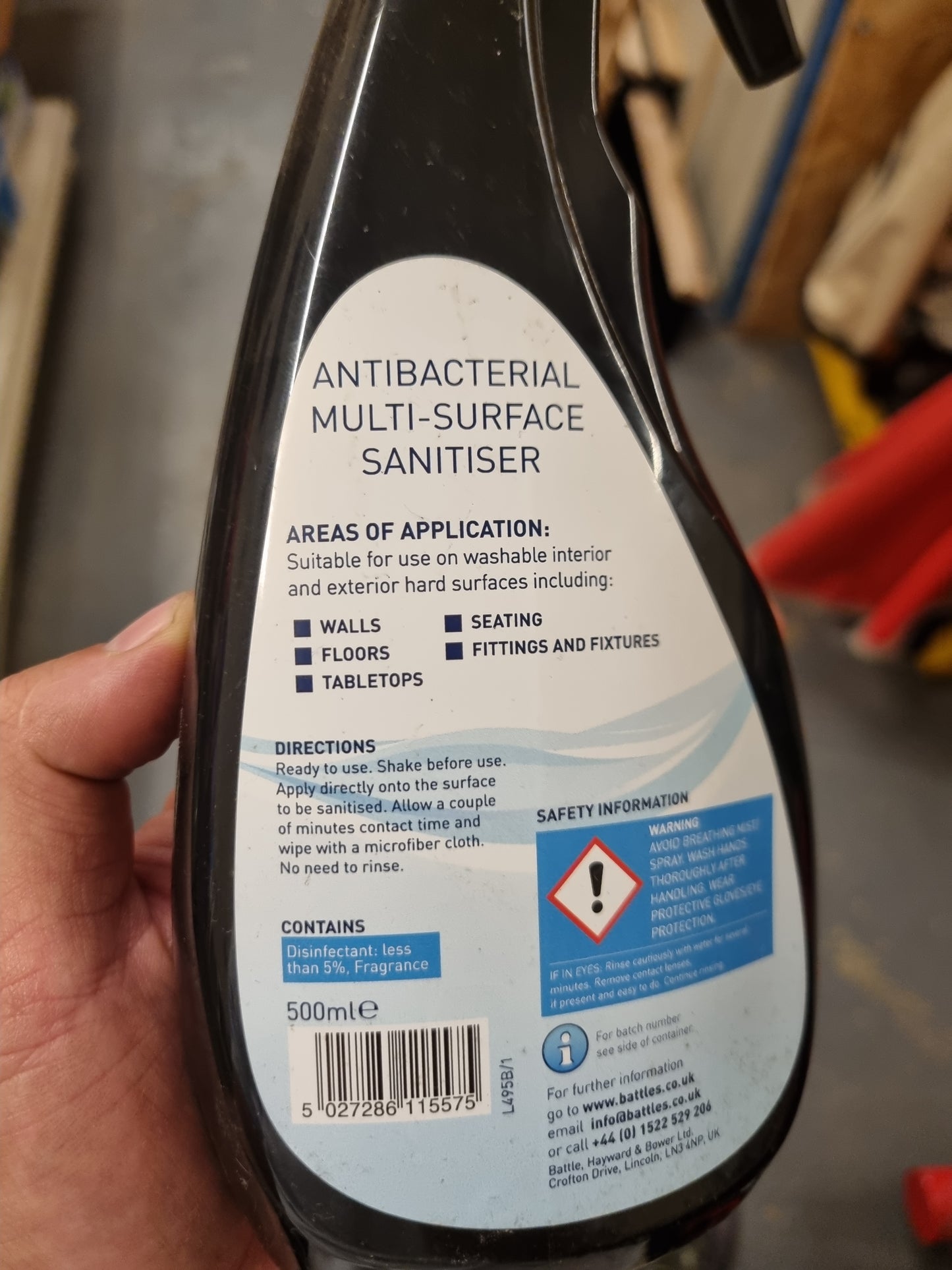 Battles Antibacterial Multi-Surface Sanitiser (Ready To Use)