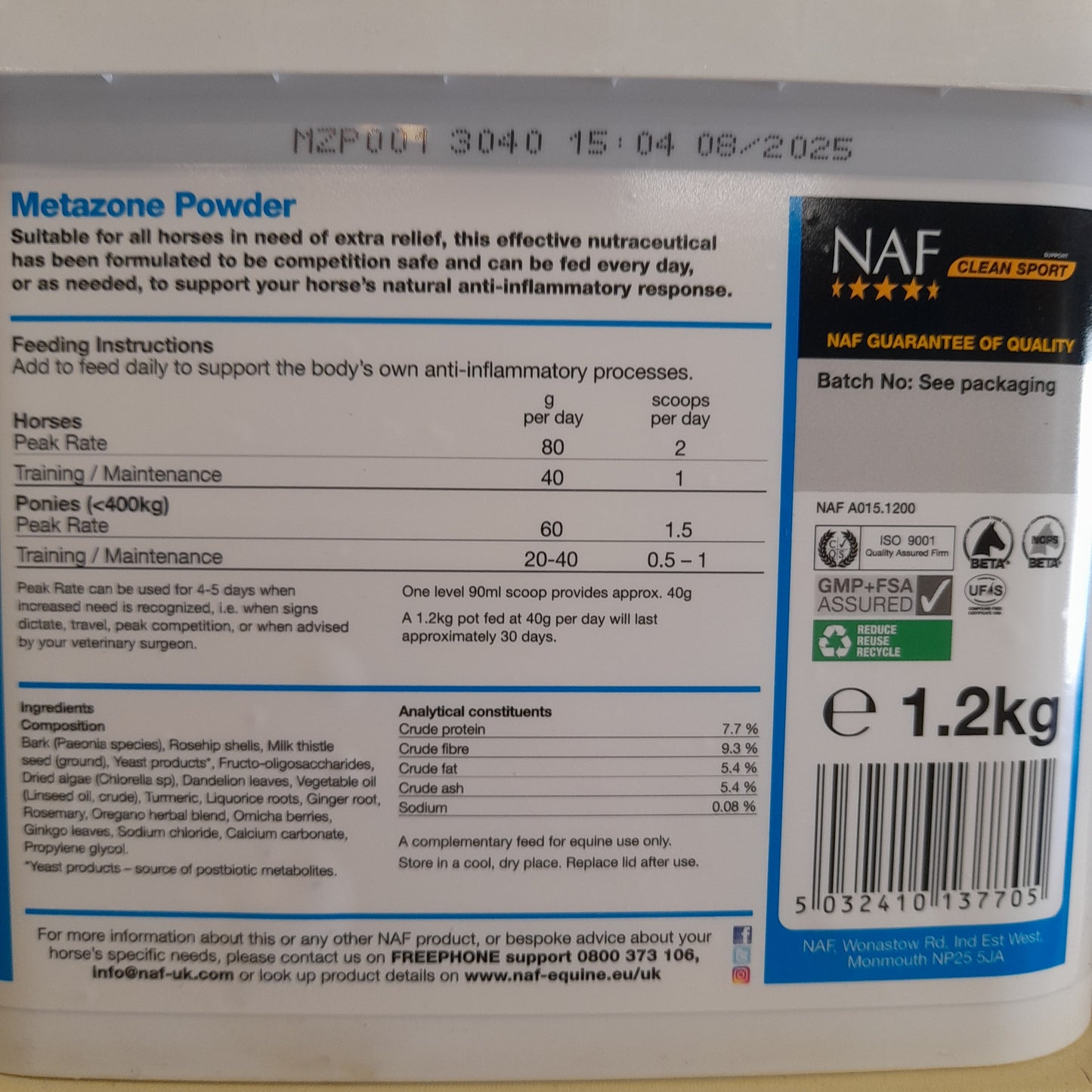 NAF Metazone 1.2kg