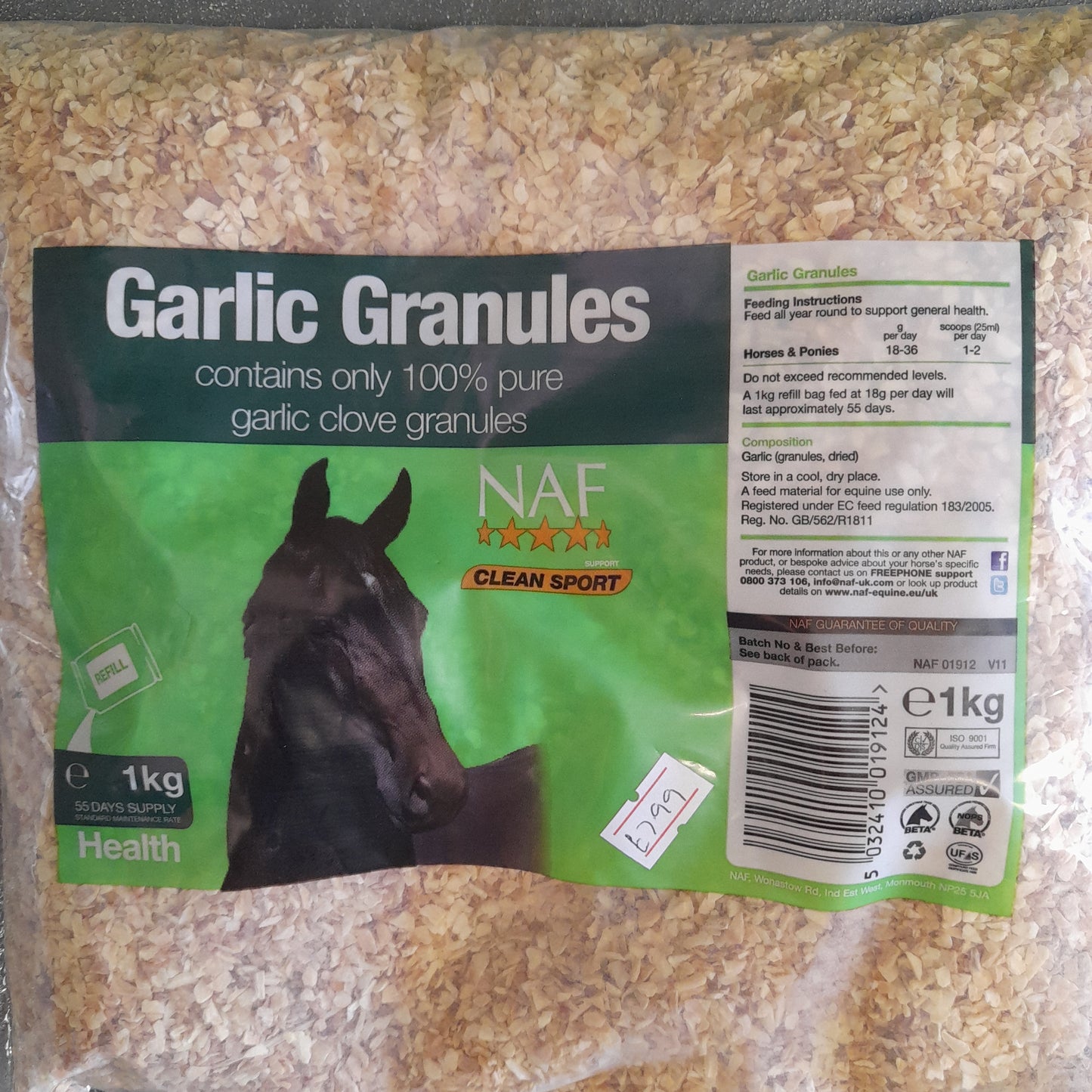 NAF Garlic Granules 1kg