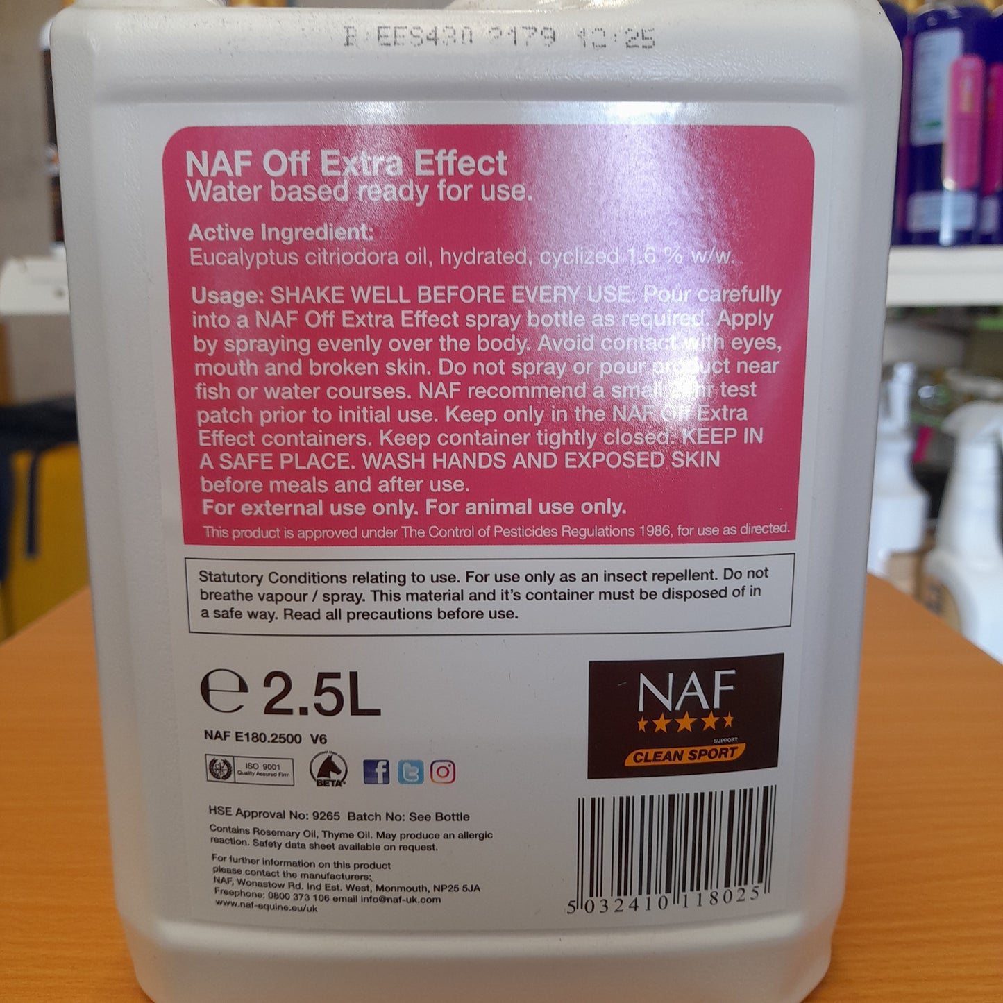 NAF OFF Extra Effect Fly Spray 2.5L