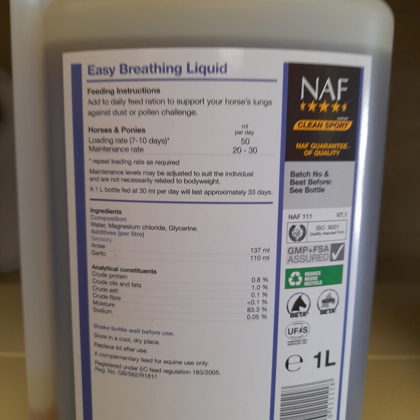 NAF Easy Breathing Liquid 1L