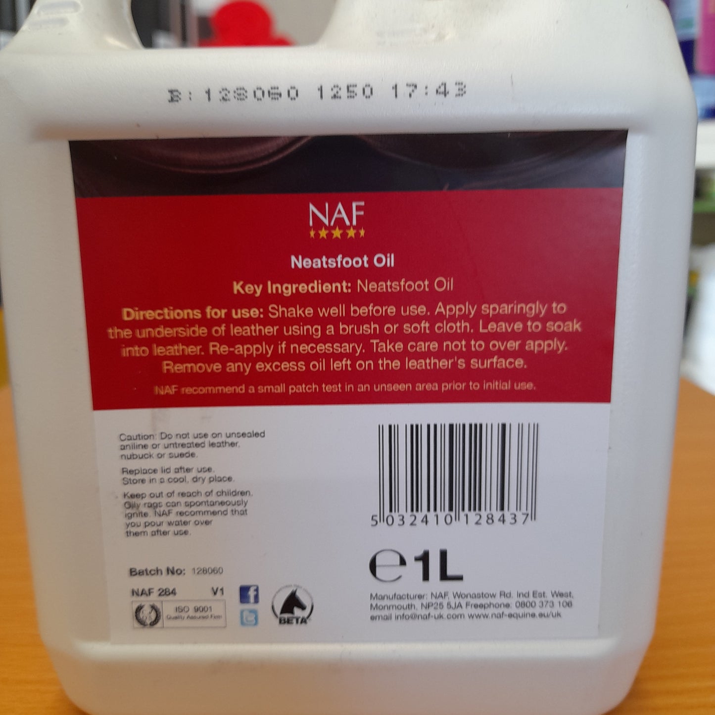 NAF Leather Neatsfoot Oil 1L