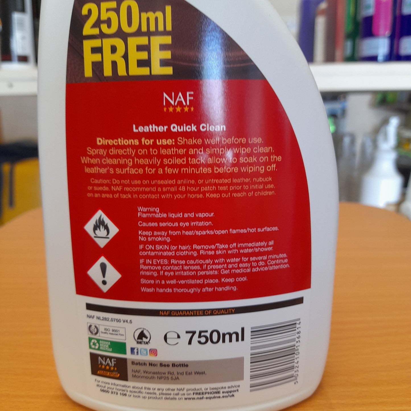 NAF Leather Quick Clean 750ml