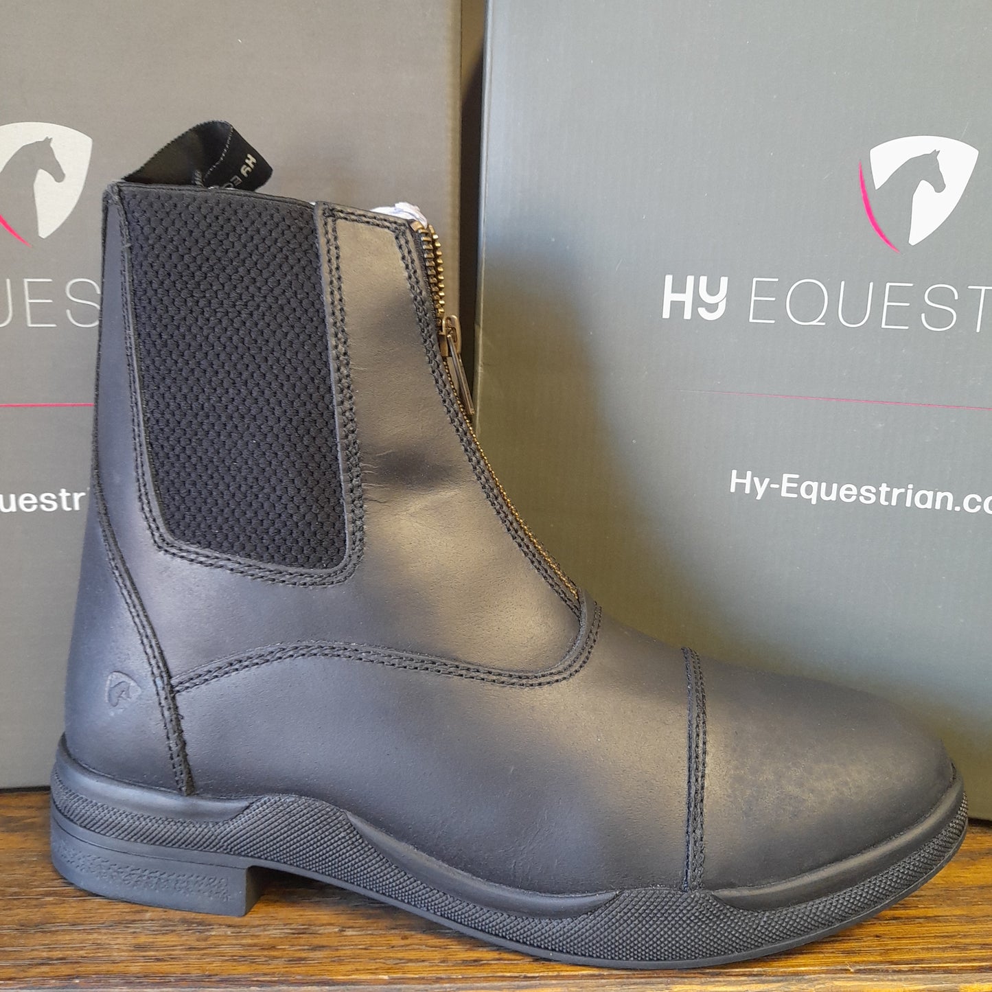 Hy Equestrian Wax Zip Boots