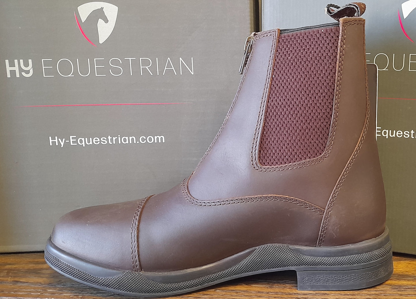 Hy Equestrian Wax Zip Boots