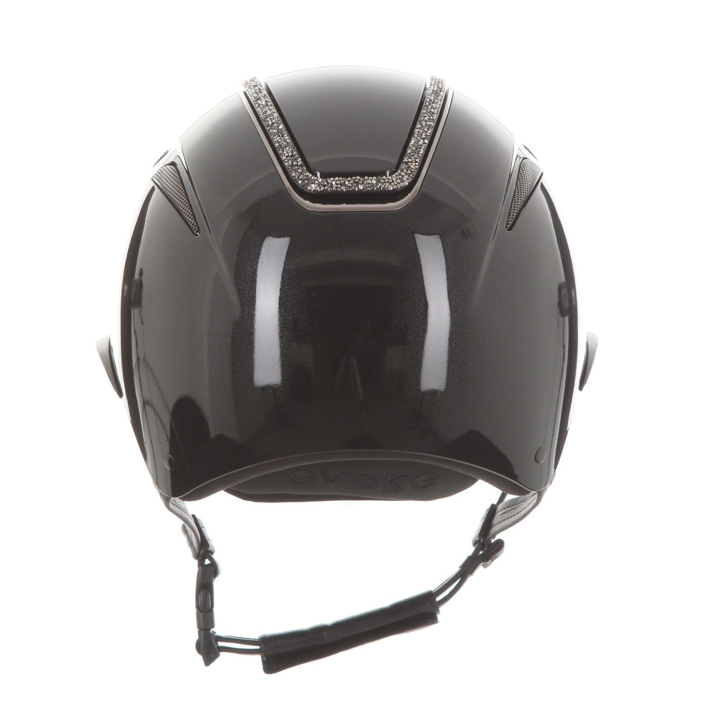 Evoke Callisto Wide Peak Black Metallic Marcasite Crystal Frame