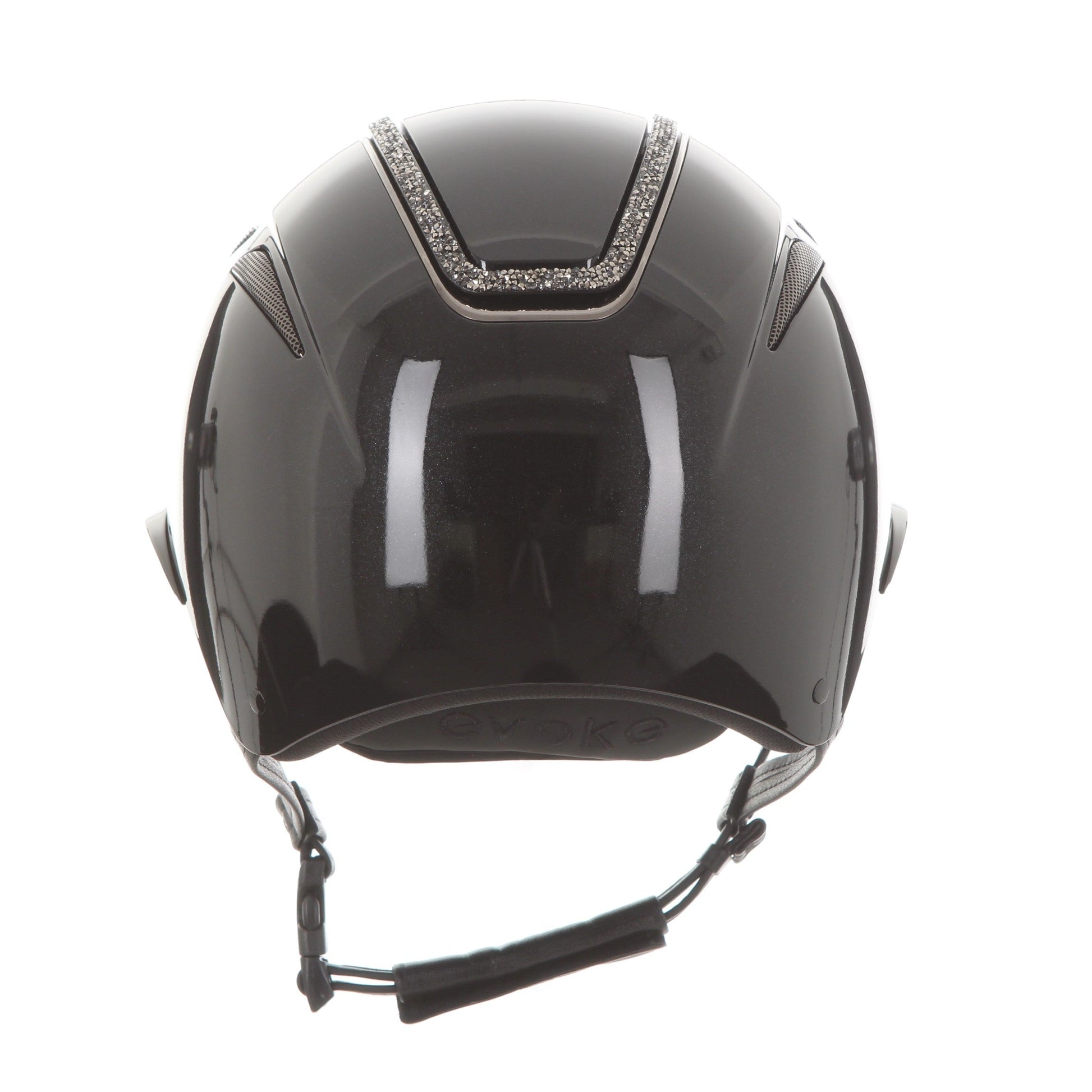 Evoke Callisto Wide Peak Black Metallic Marcasite Crystal Frame