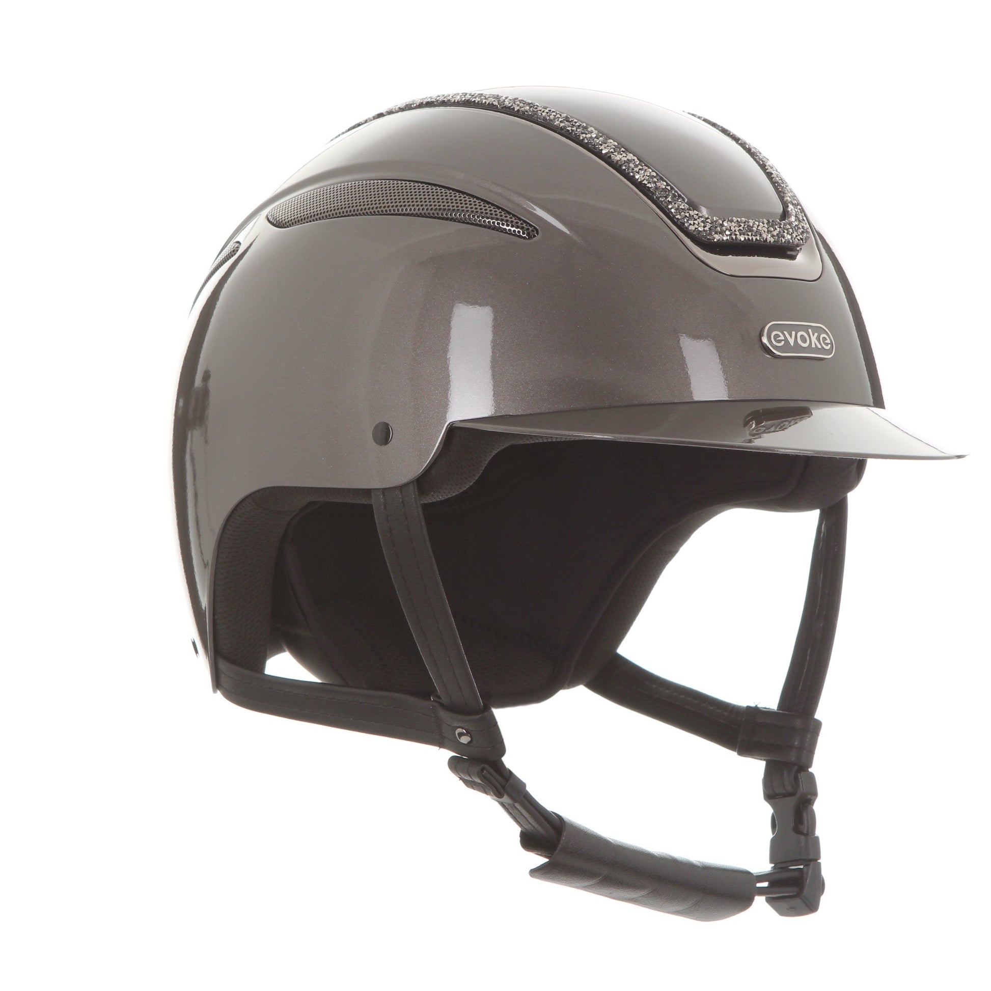 Evoke Callisto Classic Peak Metallic Graphite Marcasite Crystal Frame