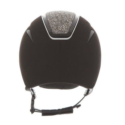 Evoke Callisto Classic Peak Black Suede Marcasite Crystal