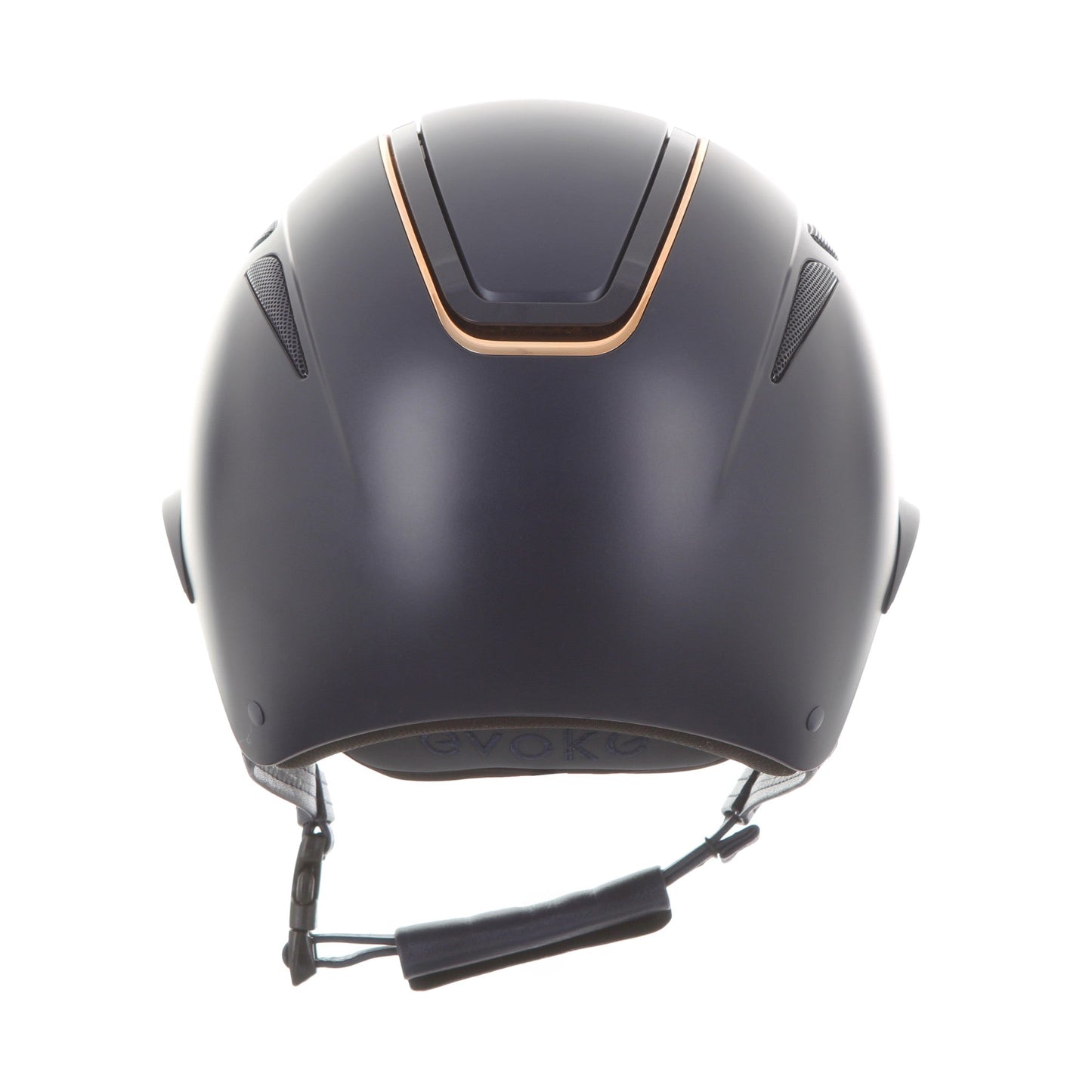 Evoke Callisto Wide Peak Navy Rose Gold