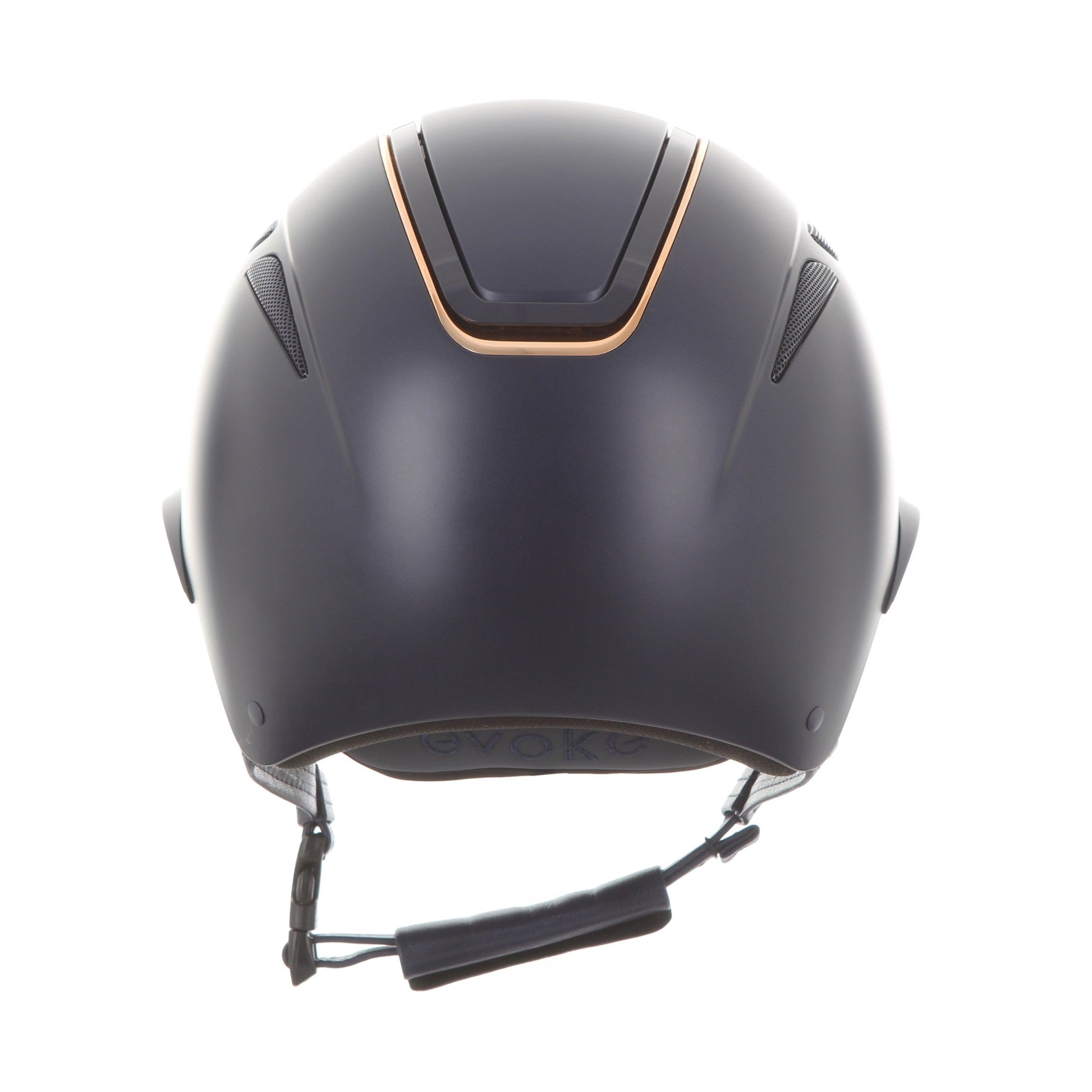 Evoke Callisto Wide Peak Navy Rose Gold