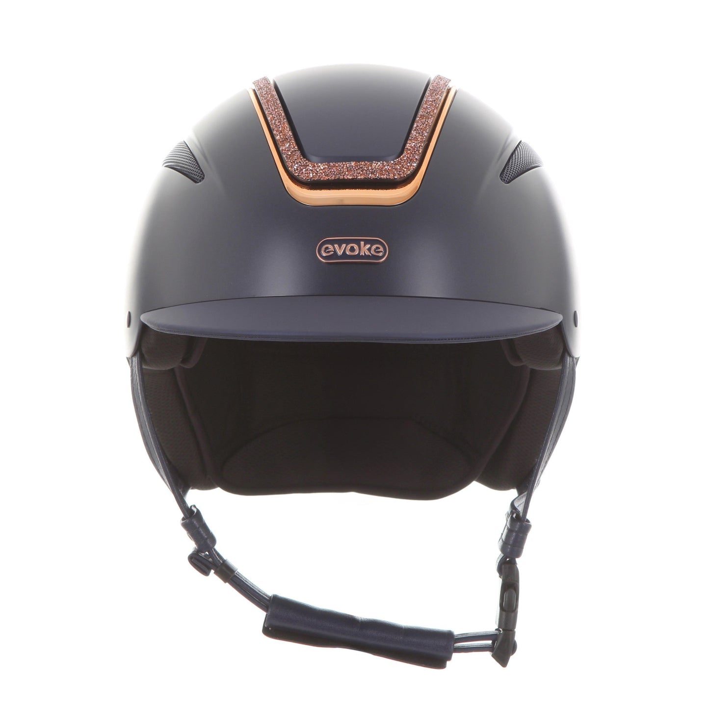 Evoke Callisto Classic Peak Navy Rose Gold Crystal Frame