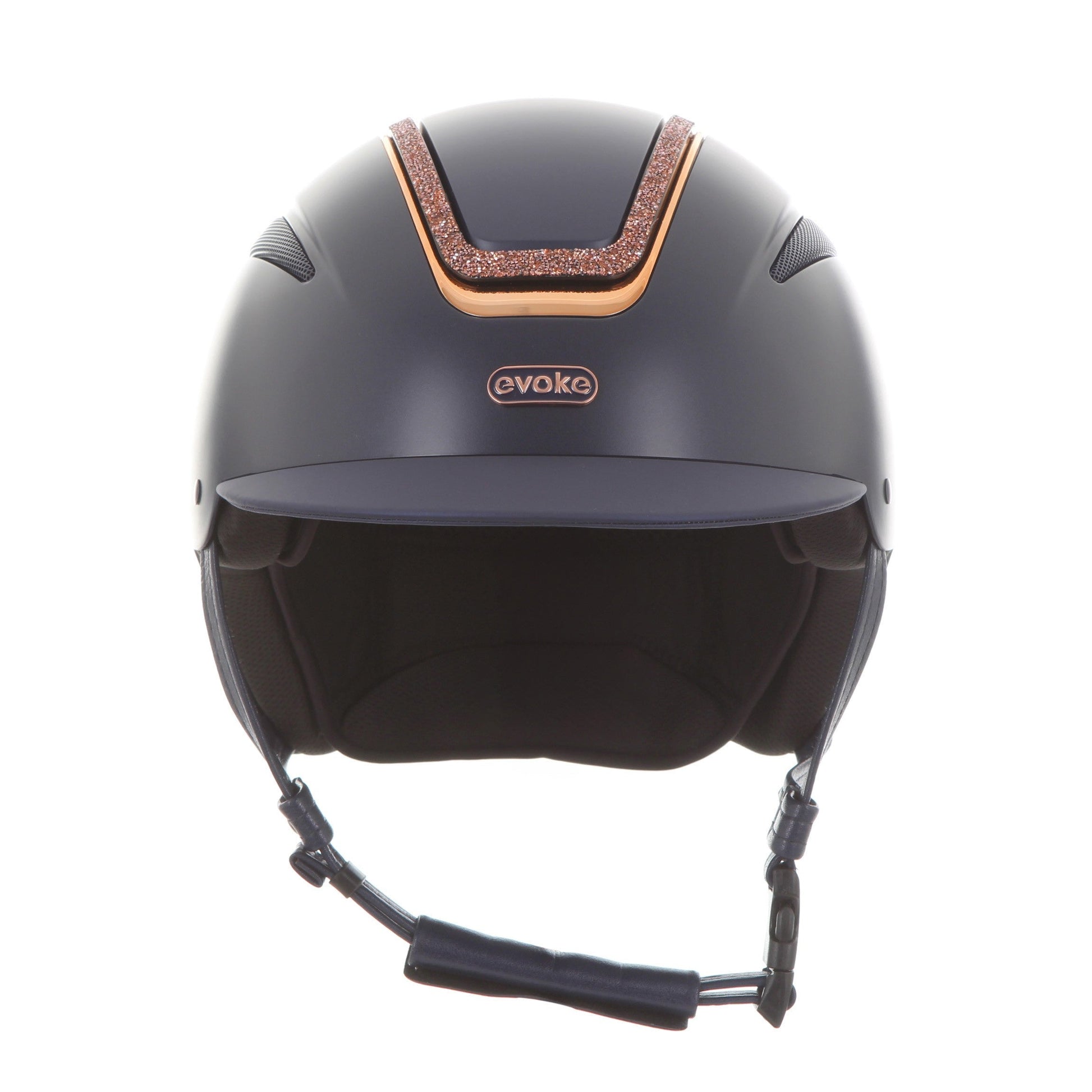 Evoke Callisto Classic Peak Navy Rose Gold Crystal Frame