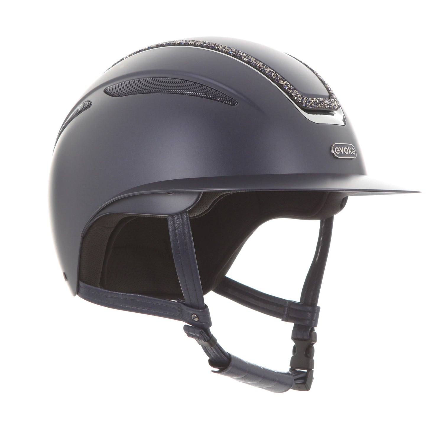 Evoke Callisto Wide Peak Navy Navy Crystal Frame