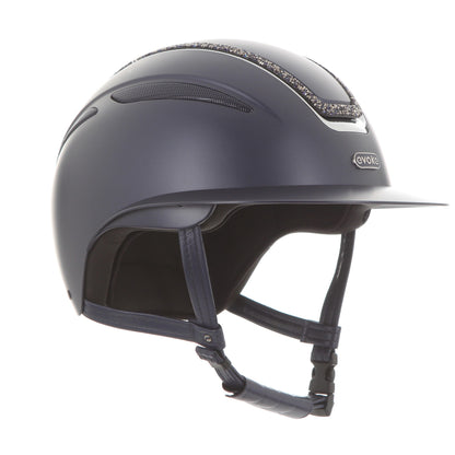 Evoke Callisto Wide Peak Navy Navy Crystal Frame