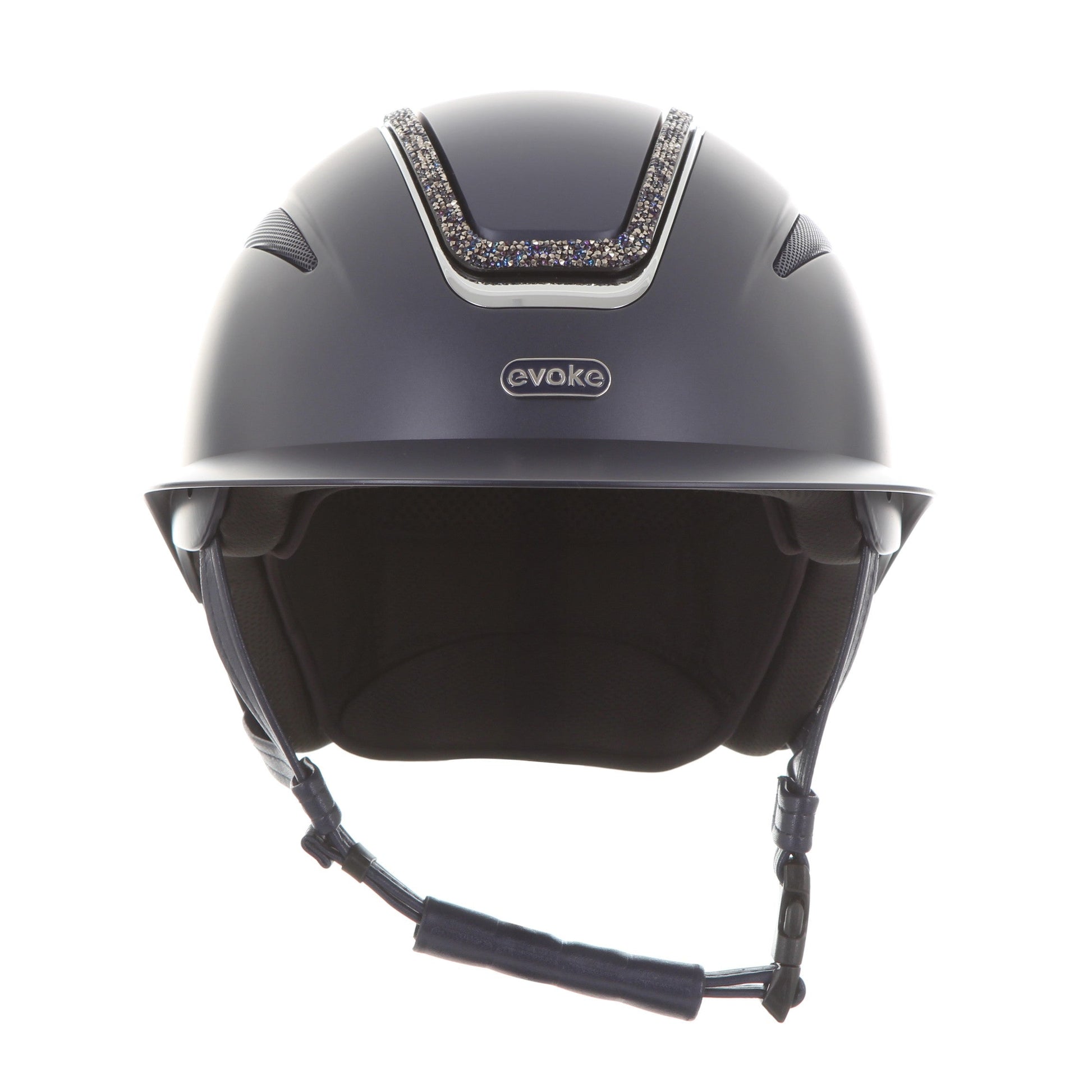 Evoke Callisto Wide Peak Navy Navy Crystal Frame