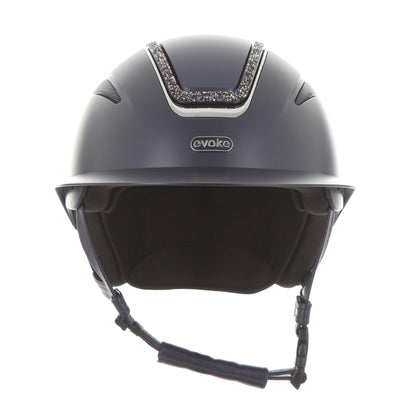 Evoke Callisto Wide Peak Navy Navy Crystal Frame