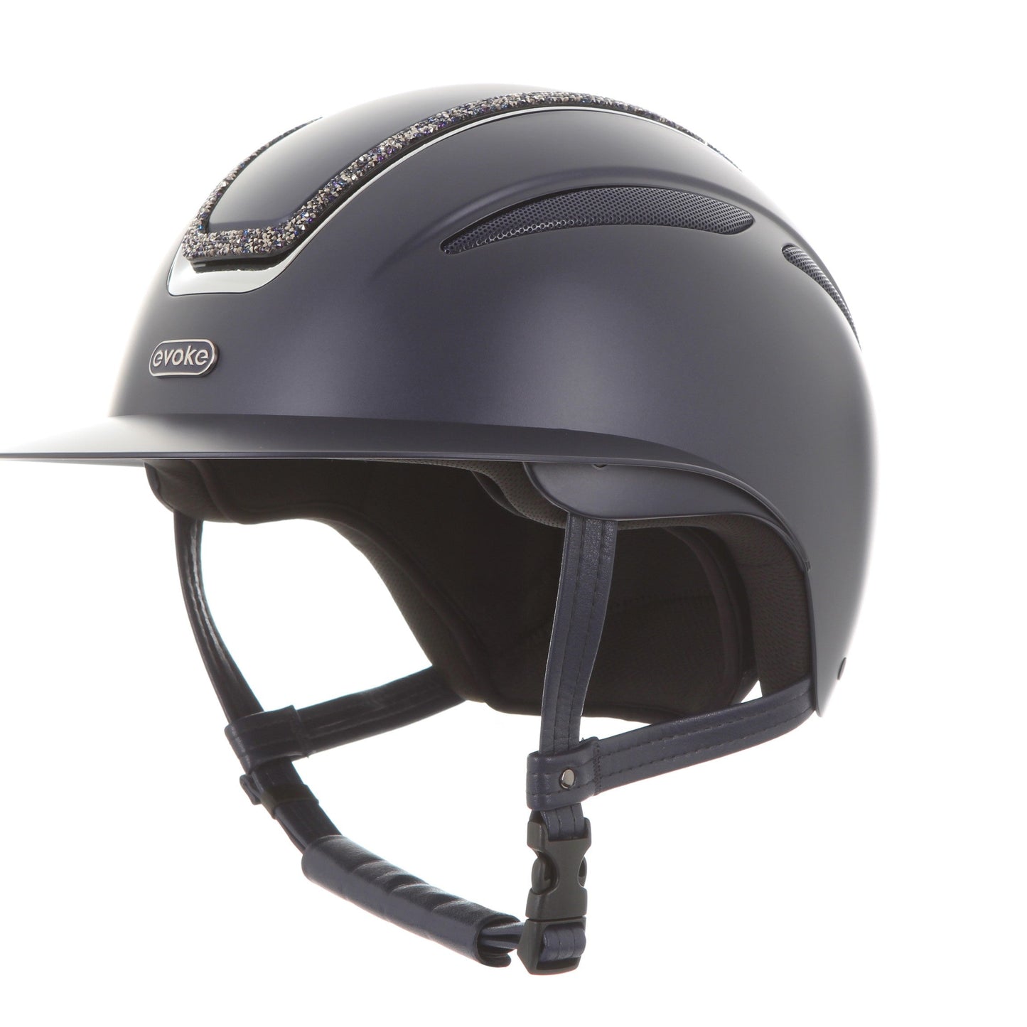 Evoke Callisto Wide Peak Navy Navy Crystal Frame