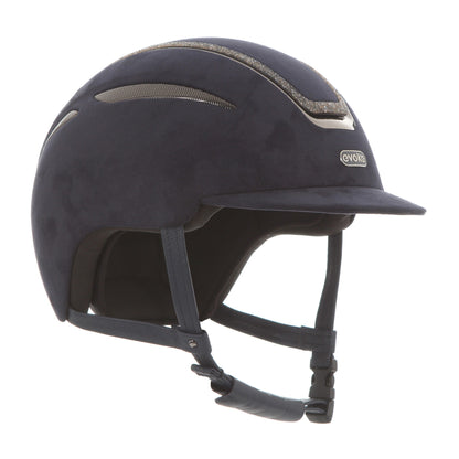 Evoke Callisto Classic Peak Navy Suede Steel Crystal Frame