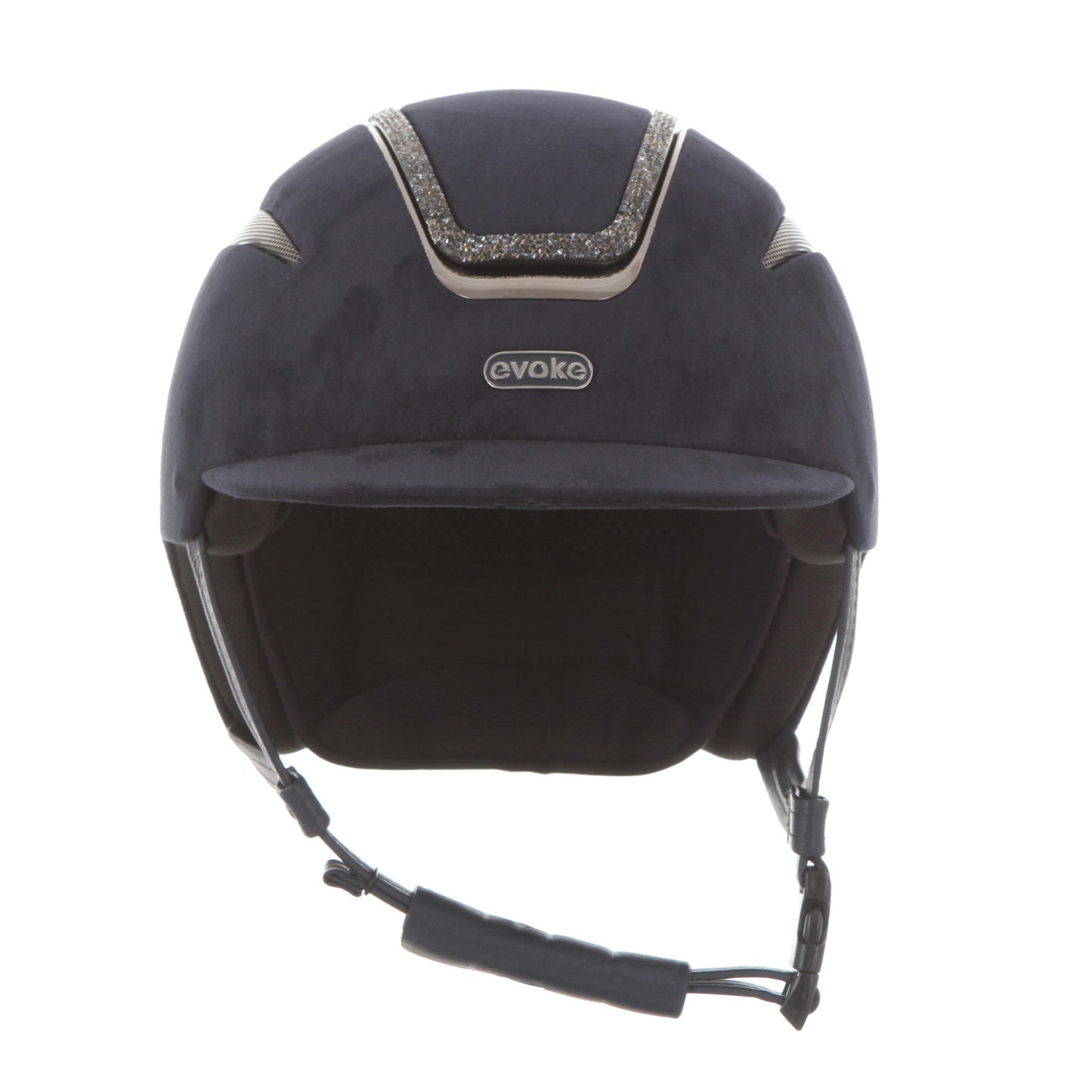 Evoke Callisto Classic Peak Navy Suede Steel Crystal Frame