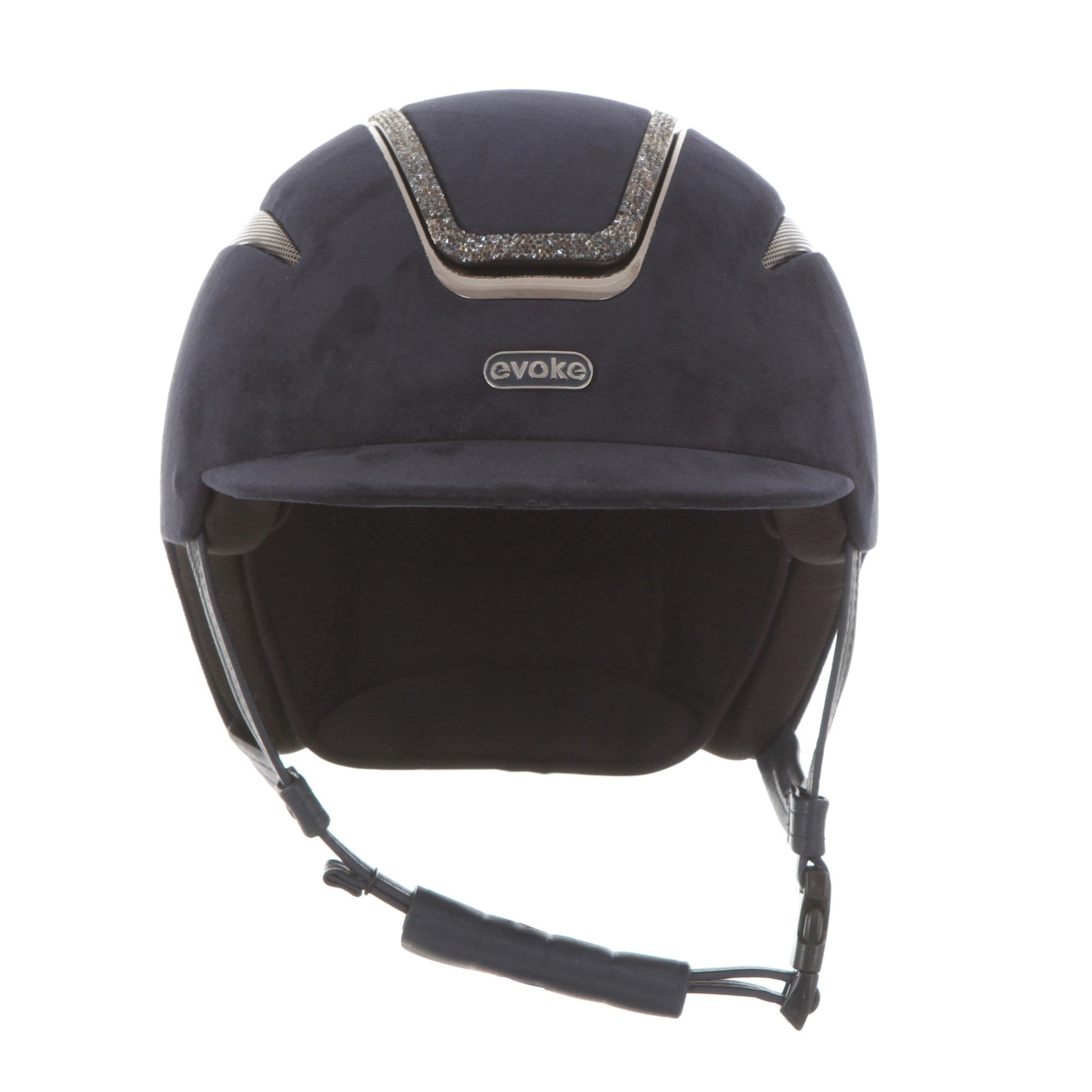 Evoke Callisto Classic Peak Navy Suede Steel Crystal Frame