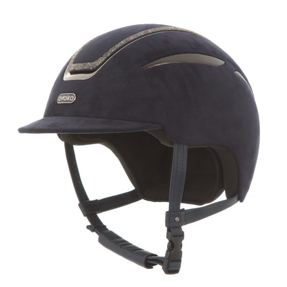 Evoke Callisto Classic Peak Navy Suede Steel Crystal Frame