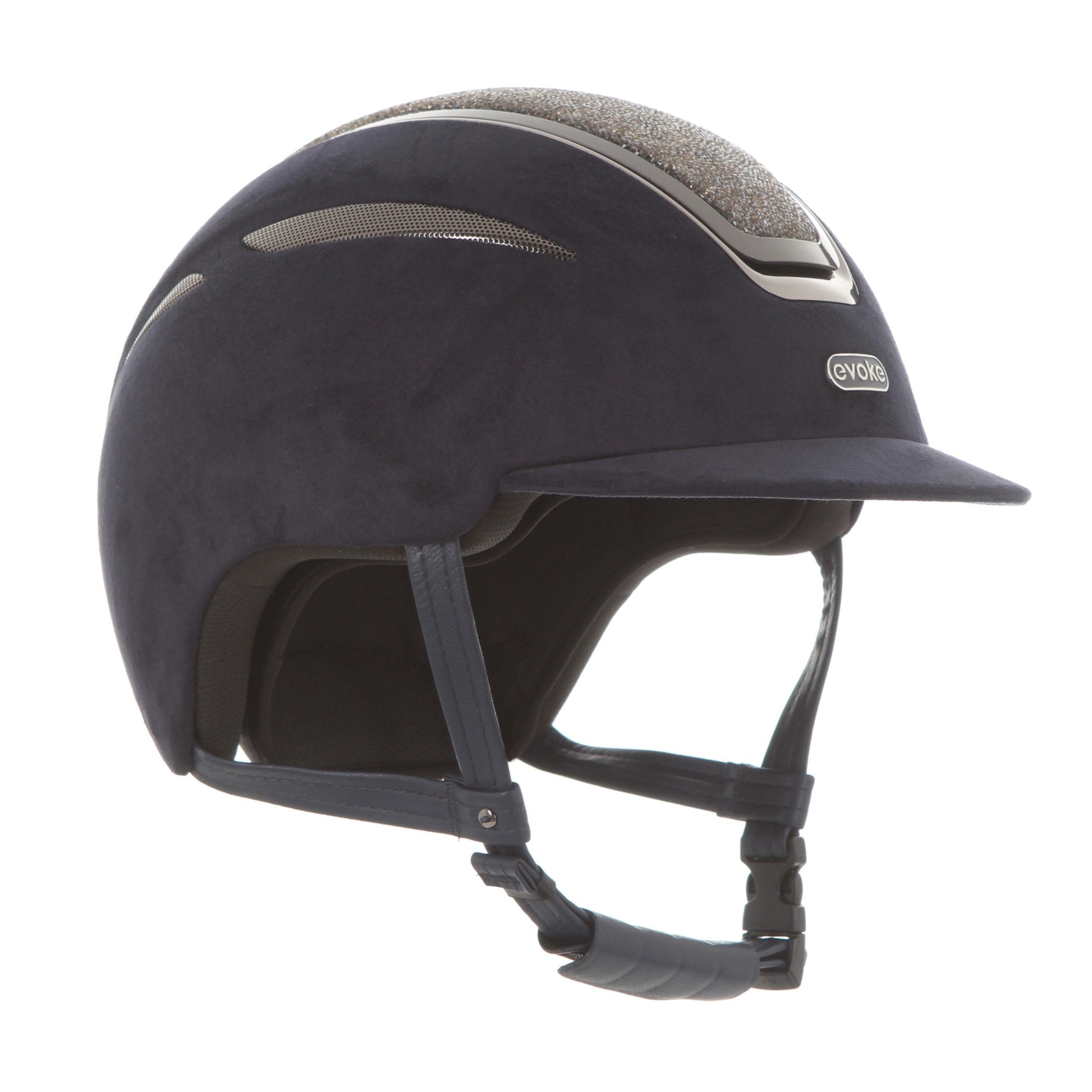 Evoke Callisto Classic Peak Navy Suede Steel Crystal
