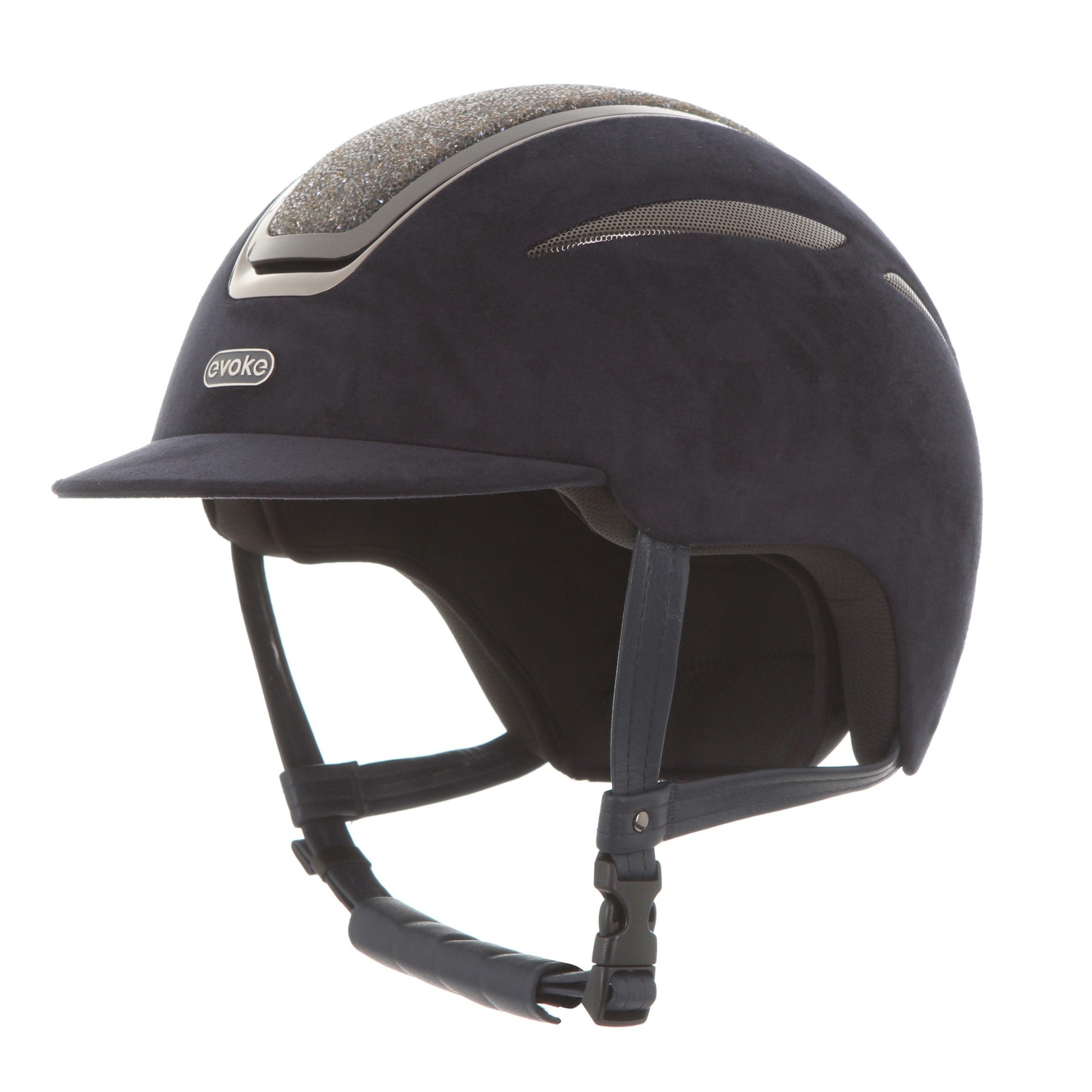 Evoke Callisto Classic Peak Navy Suede Steel Crystal