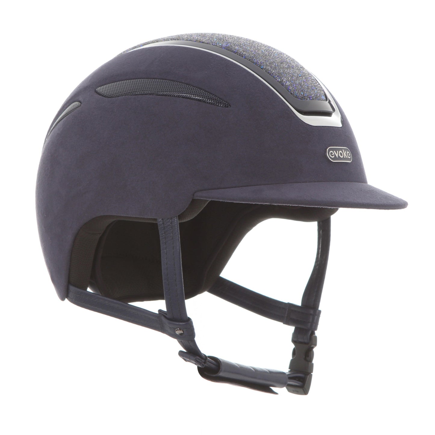 Evoke Callisto Classic Peak Cool Blue Suede Blue Crystal