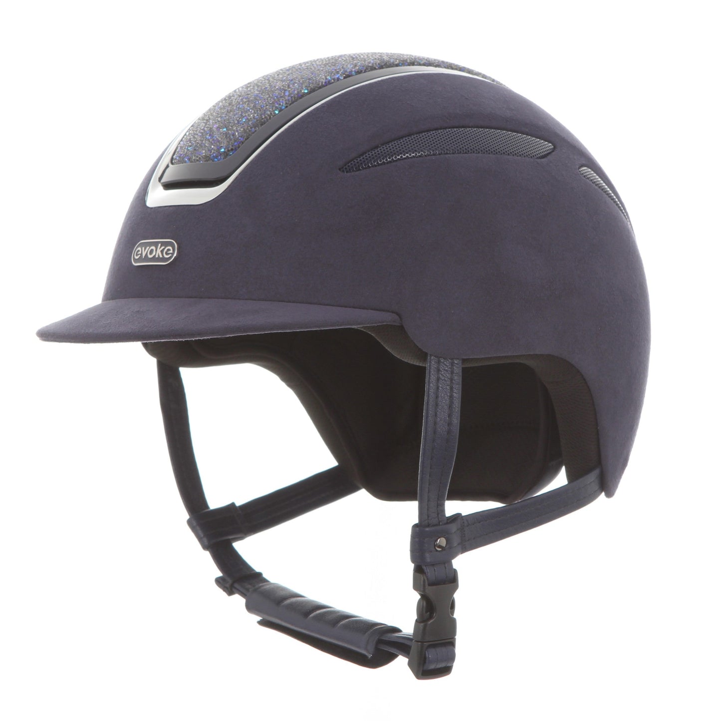 Evoke Callisto Classic Peak Cool Blue Suede Blue Crystal