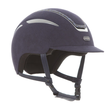 Evoke Callisto Classic Peak Cool Blue Suede Blue Crystal Frame