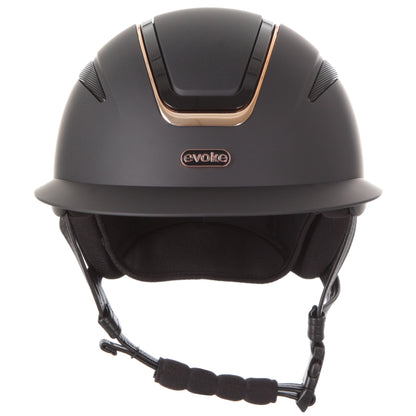 Evoke Callisto Wide Peak Black Rose Gold