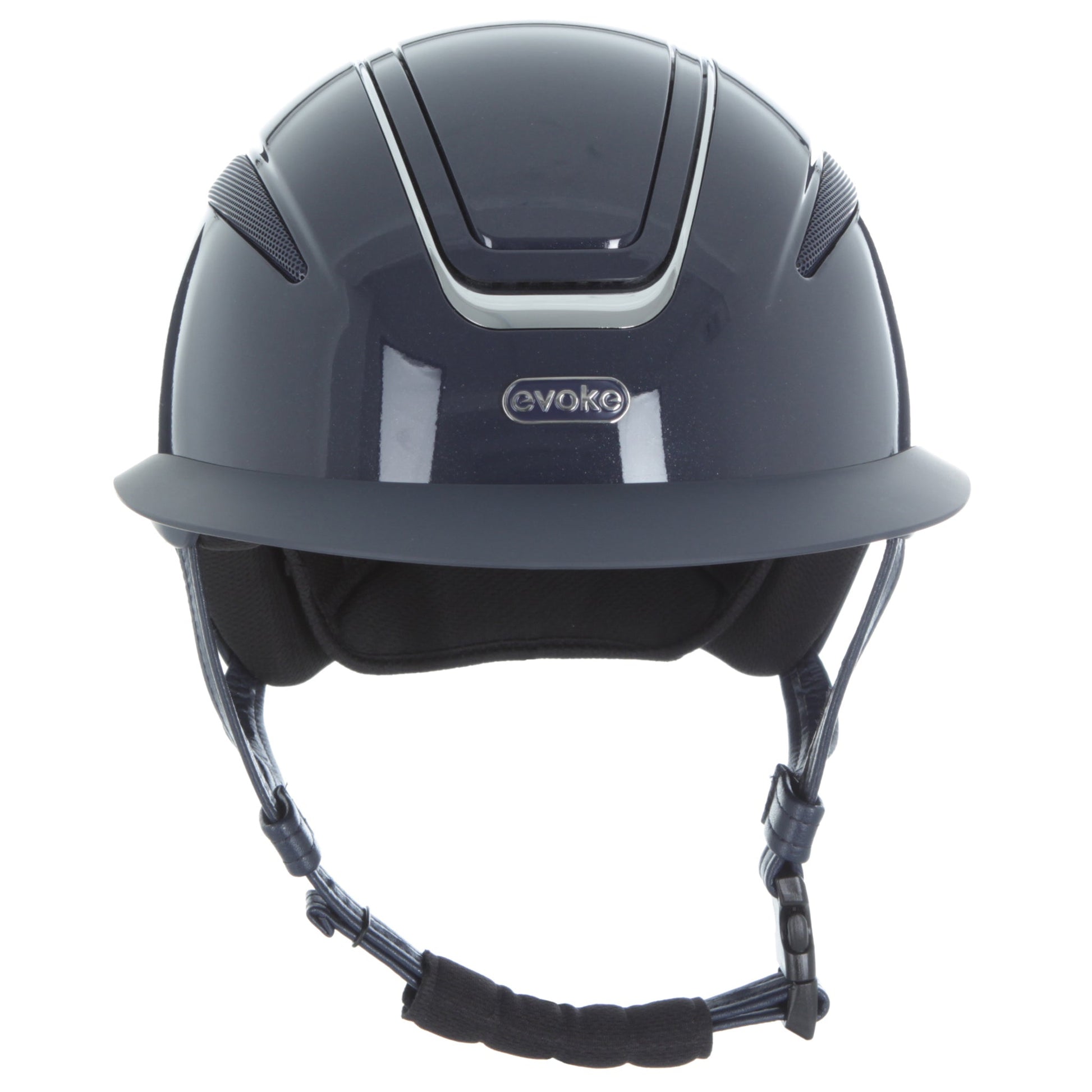 Evoke Callisto Wide Peak Navy Metallic Chrome