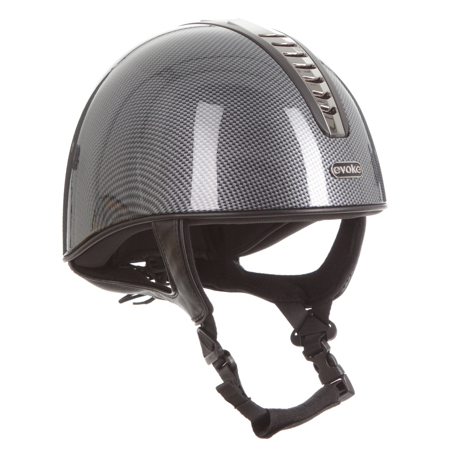 Evoke Orion Jockey Skull High Shine Carbon Gunmetal Black