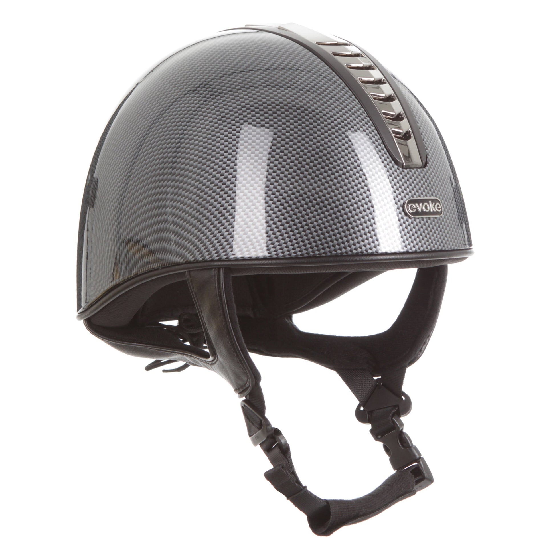 Evoke Orion Jockey Skull High Shine Carbon Gunmetal Black